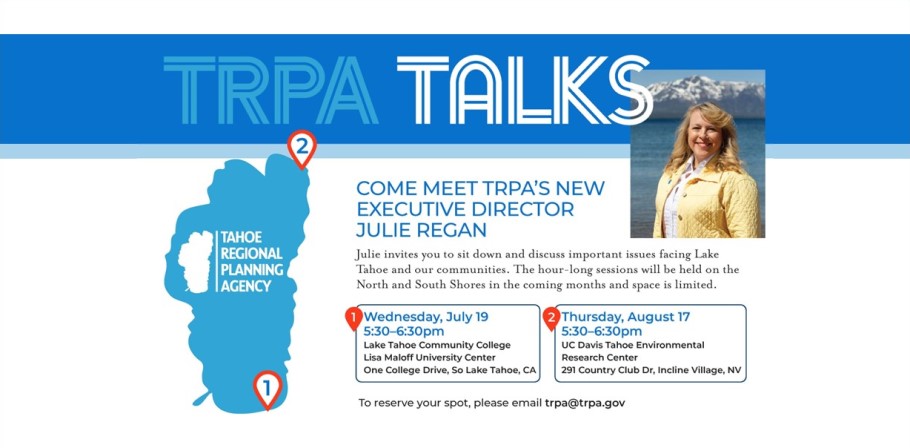 TRPA Announces Evening Talks with Executive Director